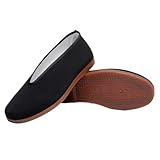 CBTGKLN Old Beijing Cloth Shoes Chinese Style Kung Fu Shoes Black Martial Arts Shoes Wing Chun Tai Chi Shoes Casual Shoes Sneakers Men's Cloth Shoes(45)