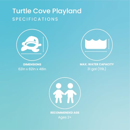 Image of INTEX 48677EP Inflatable Turtle Cove Playland: Paddling Pool or Ball Pit - 86 inch x 81 inch x 38 inch