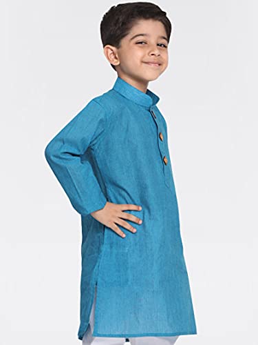 Image of VASTRAMAY Boys Cotton Regular Fit Solid Regular Kurta
