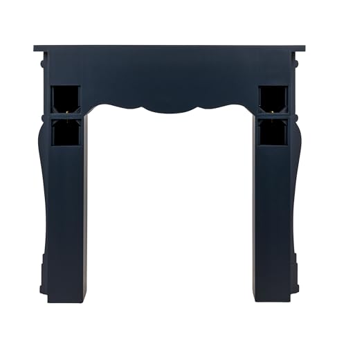 Image of Creative Co-Op Small Victorian Decorative Fireplace Mantel, Blue Finish