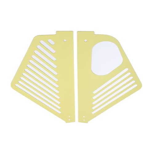 Image of Daeiclru Engine Bay Panel Cover Compatible with Chevrolet Corvette C8 2020-2023, Aluminium Engine Protector Splash Shield, Left Right Engine Case Guards (Style B - Yellow)