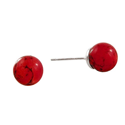 Falari Natural Stone Stud Earring 8mm