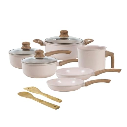 Jogo de Panelas de Alumínio Revestimento Cerâmico com Antiaderente Ecoglide Tuut Vanilla 8 peças