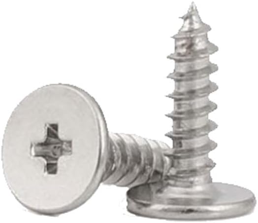 15pcs M5 M6 screws thin flat head self-tapping screw cross groove self attack thread nail 304 stainless steel - (Size: M5x20mmx9.5mm)