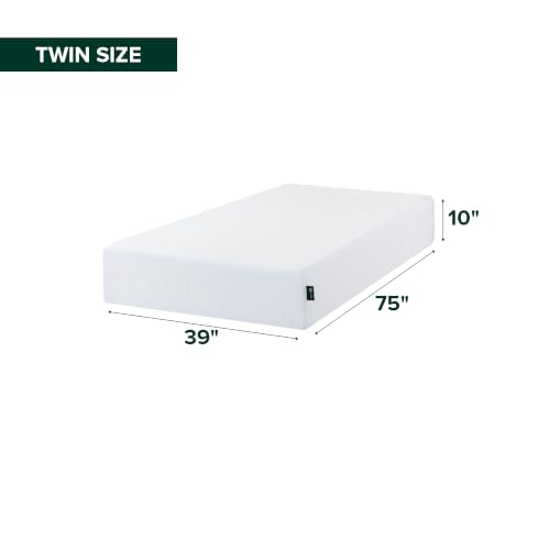 Image of Zinus 10 Inch Green Tea Cooling Memory Foam Mattress [New Version], Twin, Fiberglass Free, Medium Firmness, Cooling Gel Foam, Certified Safe Foams & Fabric, Mattress in A Box