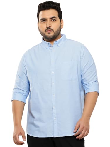 Image of Thomas Scott Men's | Plus Size | Regular Fit | Long Sleeves | Button-Down Collar | Oxford Fabric | Casual | Shirts for Men