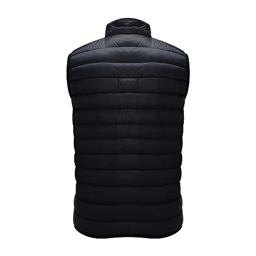 Men's Puffer Vest Windproof Winter Outdoor Zipper Sleeveless Warm Puffey Jacket Lightweight Packable Puffer Vest2