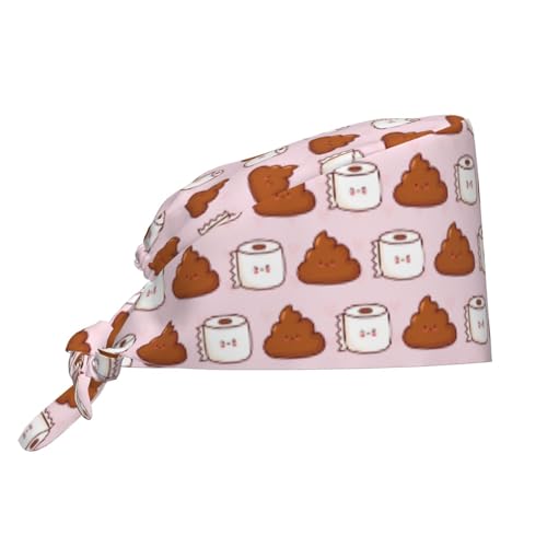 Image of Working Cap Scrub Cap with Sweatband Adjustable Unisex Women Tie Back Hat Nurse Surgical Caps