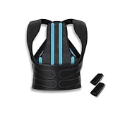 NP'MEDICAL ® Correcteur de posture homme et femme | Redresseur de dos avec ceinture lombaire dorsale | Soulage les douleurs et redresse dos | Orthèse maintien du dos, du cou et des épaules (L)