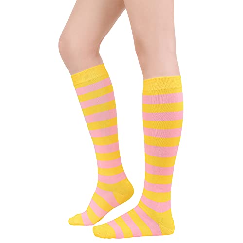 Image of American Trends Womens Athletic Knee High Socks Outdoor Sport Thigh High Stockings Casual Stripes Tube Socks