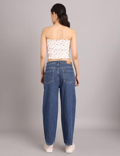 Image of INKD Women's Relaxed Fit Jeans - Mid-Rise | 100% Cotton | Jeans for Women (Available in Plus Sizes)