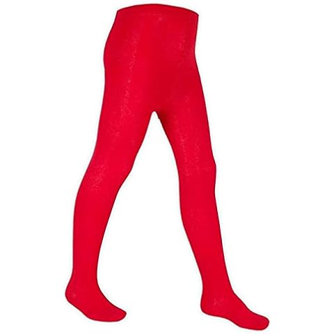 Baby Girls Plain Knitted Cotton Rich Warm Tights RED 0-6 MONTHS Cover