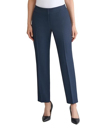 Kasper Women's Mini Check Slim Leg Pant