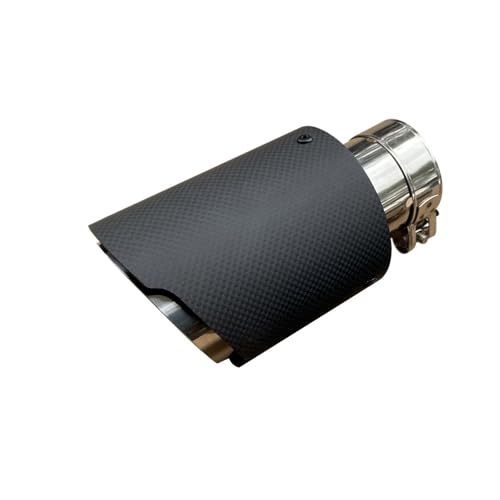 Tubo escape de acero inoxidable con embellecedor de fibra de carbono premium para coche 101mm