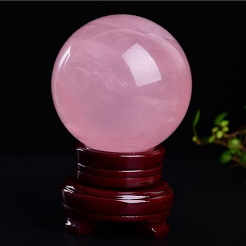 Esfera de cuarzo rosa para feng shui y decoracion de mesa 12cm 7