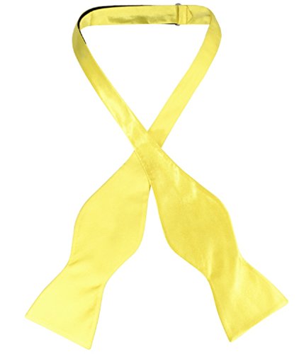 Biagio SELF TIE Bow Tie Solid YELLOW Color Men's BowTie