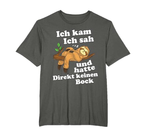 Faultier Geschenk Sloth Büro Arbeitskollege Langschläfer T-Shirt
