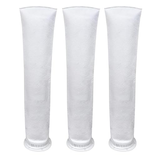 Image of 3pcs Bag Filter for Water Tank, 5 Micron Sediment Filter for Overhead Water Tank & 20 Inch Big Blue Housing | Reusable Cartridge for Sand, Dirt, Silt, Mud & Rust Particles | 20 inch x 4 inch Bag