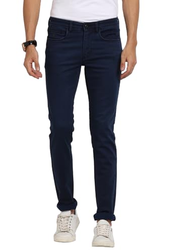 Jeans stretch homme coupe slim Turtle en toile de coton solide et flexible