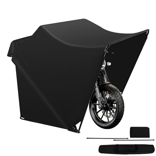TouSuaRSi Tienda de campaña para motocicleta, garaje para bicicletas, cobertizos para bicicletas, cobertizos de moto, lona para exteriores, lona impermeable para motocicletas, scooters, bicicletas