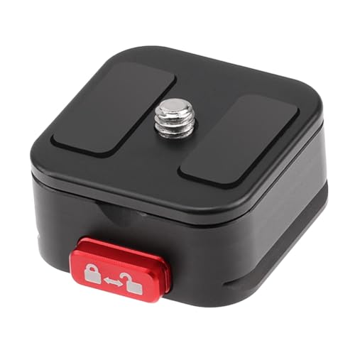 Louttary Adaptador de Montaje de Cámara para Trípode con Placa de Liberación Rápida Configuración Rápida con Tornillo de 1/4 de Pulgada para Estabilizador de Cardán para Trípode de Cámara