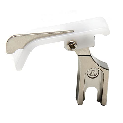 Image of Othmro #TSP-18 Presser Feet 1 /8in Industrial Sewing Machine Presser Feet Hinged Sewing Presser Foot Compensating Raising Foot with Right Guide for Single Needle Industrial Sewing Machines White Silver