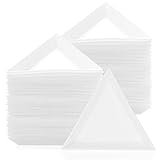 Triangle Sorting Trays,100 Pieces Plastic White Magical Sequin Rhinestones Tray Triangle Sorting Storage Plates Art Tray for Craft and DIY Needs (Triangle)