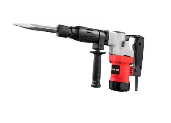 Foster FDH-0810 | 5 KG Demolition Hammer Machine | Accessories and Bits Included | 13.5J Energy | 1200W | 42Mm with Chisel Demolition Hammer | 2900 BPM Breaker Machine