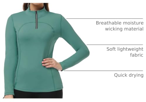 Image of CADMUS Women's Compression Long Sleeve Shirts for Hiking Running Dry Fit Tights