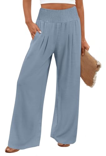 Findsweet High-Waisted Denim Palazzo Pants