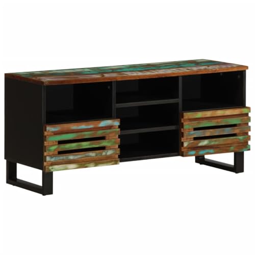 Lauuoeriau Möbel Wohnelement TV-Unterschrank 100x34x46 cm Massivholz Akazie-Möbel