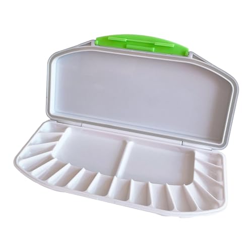 Paleta de Acuarela Paleta Vacía con Tapa Bandeja de Pintura Acrílica Mezcla para Artistas Portátil Material Resistente Adecuada para Estudiantes