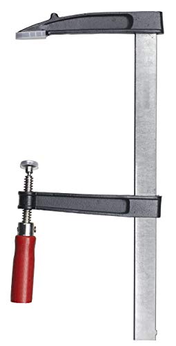 kwb Schraub-Zwinge mit Holzgriff 120x300, Spann-Weite 300 mm, Spanntiefe 120 mm, Spannbacken aus Zink-Druckguss, Schraubzwenge mit stabiler Metallschiene