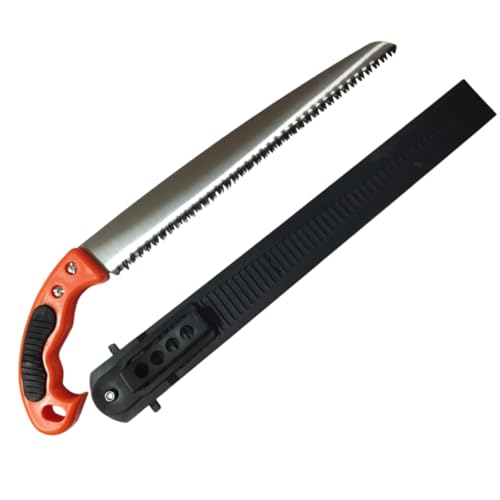 Segaccio Manuale 30 cm con Fodero - Lama Affilata in Acciaio, Impugnatura Ergonomica - Ideale per Potatura e Taglio Legna