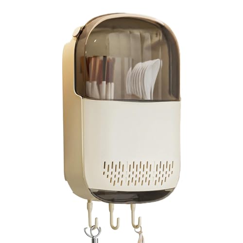Soporte para cubiertos, almacenamiento de pared, cocina, sin taladrar, almacenamiento de utensilios moderno con tapa, para cuchillo palillos espátula, cucharón, tenedor organización, camping-Car