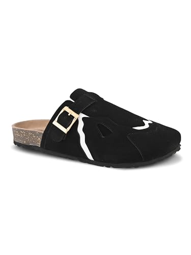 Image of Big Fox Men's Cork Footbed Clogs with Adjustable Buckle | Closed-Toe Comfort Sandals | Slip-On Casual Wear