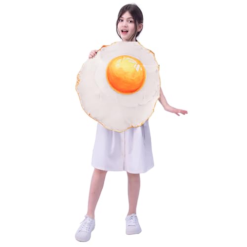 Disfraz huevo frito unisex para niños miniatura 2