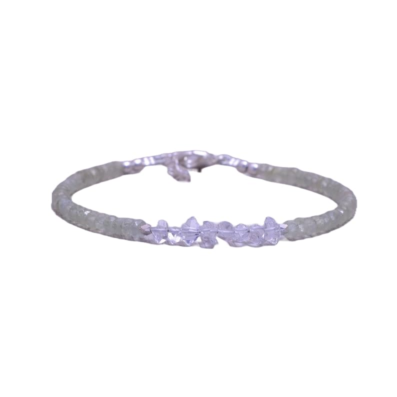 Bracelet préhnite 5mm et quartz pour sublimer vos tenues
