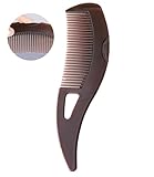 Dandruff Comb Fine Tooth Scalp Detox Comb Lice for Women, Men & Kids Stainless Steel Scalp Detoxing, Sweep & Massage Hair Brush Tool for Hair Care (Brown)