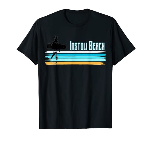 Instow Beach Devon Belly Boarding Surf Retro Surf T-Shirt