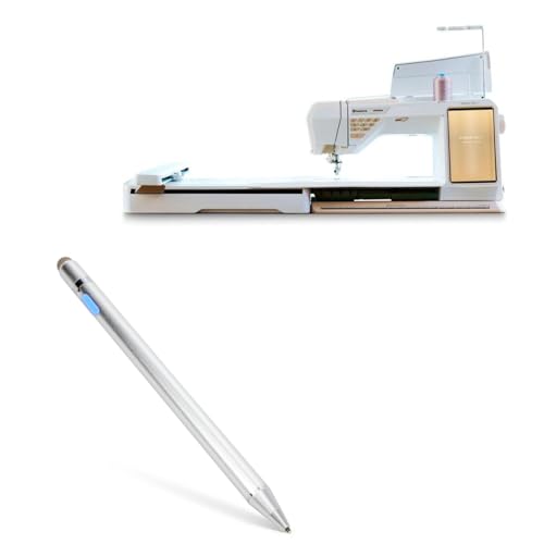 BoxWave Stylus Pen Compatible with Husqvarna Viking Designer Epic 3 Touchscreen - AccuPoint Active Stylus, Electronic Stylus with Ultra Fine Tip - Metallic Silver