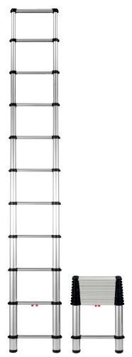 Telesteps 1400E OSHA Compliant 10.5 ft Actual Height, 14 ft Reach, Telescoping Ext Ladder