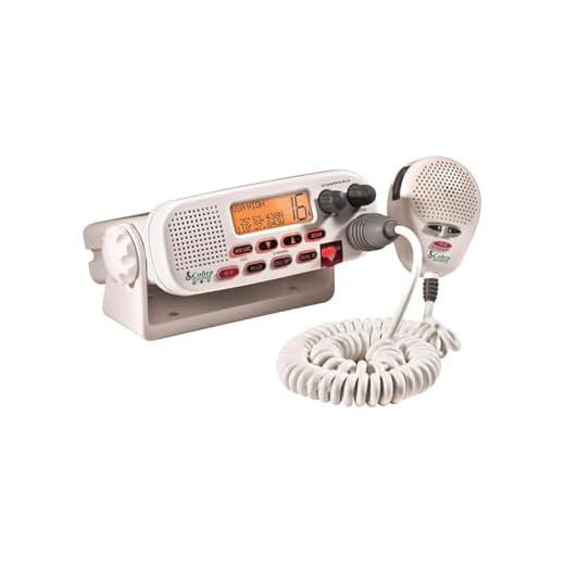 Cobra MR F45-D Fixed Mount VHF Marine Radio – 25 Watt VHF, Submersible, LCD Display, Noise Cancelling Microphone, NOAA Weather Channels, Signal Strength Meter, Scan Channels, White