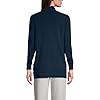 Lands' End Womens Cotton Long Sleeve Open Cardigan Sweater Radiant Navy Petite X-Large #1