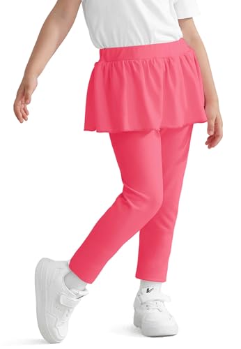 CVXV 2024 Infant Baby Girls Winter Pants Skirt Leggings Stretchy Ruffle Leggings with Skirt,M Red,4 Years