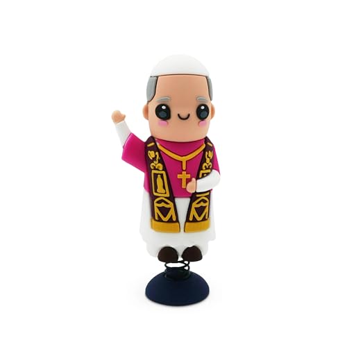 GOOFBALLS Pope Leo Dashboard Dancer Funny Bobble Religious Car Ornament Hilarious Catholic Gift for Adults Friends & Coworkers Novelty Decoration for Desk Office or Vehicle
