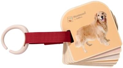 Eichhorn – Montessori – Bilderbuch mit 12 Tiermotiven, 10x10 cm groß, Perfekter erster Begleiter für Dein Kind, inkl. Anhängerring zur Befestigung, aus 100% FSC zert...