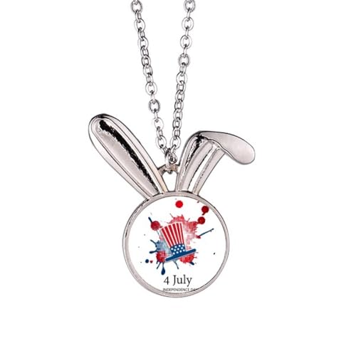 Collier lapin chapeau de juillet ame4 pendentif fantaisie original