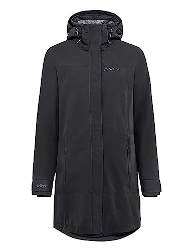 VAUDE Women's Skomer Wool Parka II Jacket, Black, 44 (EU)