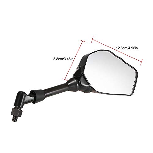 2Pcs Motorcycle Rearview Mirror LED Skull Skeleton Hand Ghost Claw Side Rear View Mirrors Left & Right Wide Angle Motor Motorbike Rearview Mirror LED Light Turn Signal Mirror Fit 10mm 8mm Thread Bolts